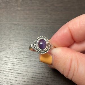 Purple Gem Sterling silver Ring